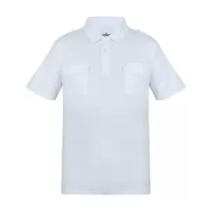 Soviet Double Pocket Polo Shirt Mens - White