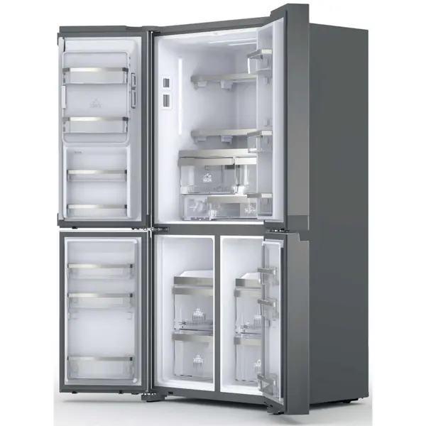 Hotpoint HQ9IMO2LG Plumbed Total No Frost American Fridge Freezer - Stainless Steel - E Rated