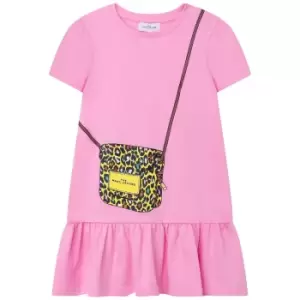 Little Marc Jacobs Girls Handbag Tiered Dress In Pink - Size 10 Years