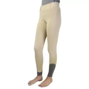 Hy Sport Active Womens/Ladies Horse Riding Tights (L) (Beige/Pencil Point Grey) - Beige/Pencil Point Grey