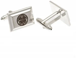 Silver Plated Celtic FC Crest Cufflinks.