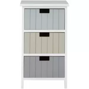New England White 3 Drawers Chest - Premier Housewares