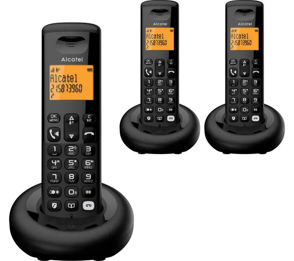 Alcatel E260 Svoice TAM Cordless Dect Phone Triple Handsets