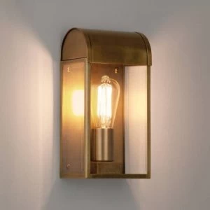 1 Light Outdoor Wall Lantern Antique Brass IP44, E27