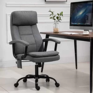 Avondale Ergonomic Linen Massage Office Chair, Grey