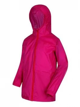 Boys, Regatta Kids Pack-it Waterproof Jacket III - Pink, Fuchsia, Size 5-6 Years