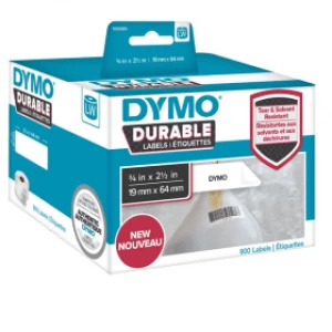 Dymo 1933085 Durable Barcode Labels 19mm x 64mm 1 x 900 Labels