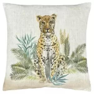 Evans Lichfield Kenya Leopard Cushion Cover (One Size) (Cream)