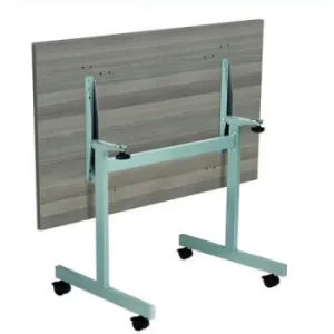 One Eighty Tilting Table 1200 X 800 Silver Legs Grey Oak Rectangular Top