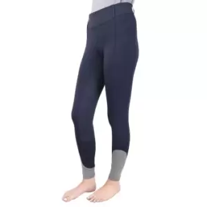 Hy Sport Active Womens/Ladies Horse Riding Tights (XL) (Midnight Navy/Pencil Point Grey)