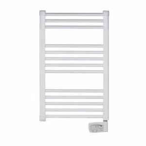 Elnur 300W White Heated Towel Rail With Digital Thermostat and Boost Control