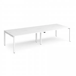 Adapt II Double Back to Back Desk s 3200mm x 1200mm - White Frame whit