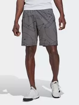 adidas Club Graphic Tennis Shorts, White, Size S, Men