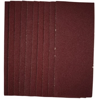 1/3 Sanding Sheets, 93 x 230mm, 40 Grit (Pack of 10) [55737] - Draper