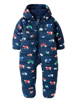 Joules Baby Boys Snuggle Animal Pramsuit - Navy, Size 9-12 Months