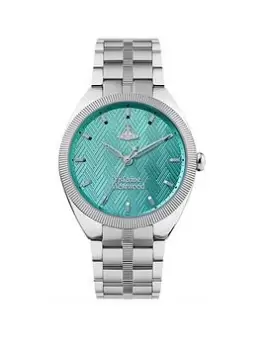 Vivienne Westwood The Mews Ladies Quartz Watch With Turquoise Dial & Silver Stainless Steel Bracelet