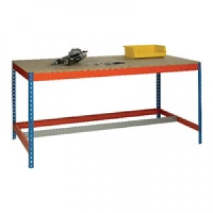 Slingsby Blue and Orange Workbench With Lower Bar L1800xW750xD900mm 378940