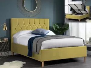 Birlea Loxley 4ft Small Double Mustard Fabric Ottoman Bed Frame