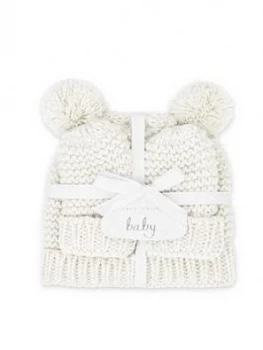 Katie Loxton Baby Hat And Mittens Set White 0-6 Months