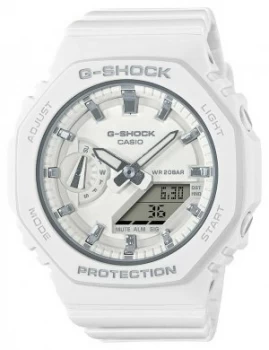 Casio Mid Sized G-Shock White Resin Strap White Dial GMA Watch