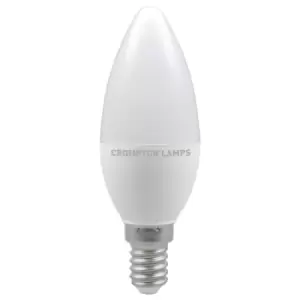 Crompton Lamps LED Candle 5W E14 Dimmable Daylight Opal (40W Eqv)