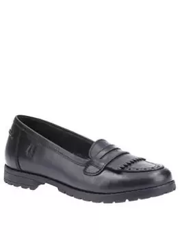 Hush Puppies Emer Leather Back To School Loafer - Black, Size 13 Younger