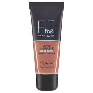 Maybelline Fit Me Matte and Poreless Foundation 355 Pecan 30ml Nude
