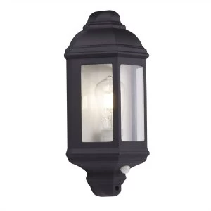 1 Light Outdoor Wall Lantern Black, White IP44, E27