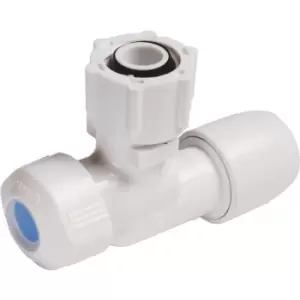 Hep2O Angled Service Valve 15mm x 1/2" BSPP in White Plastic