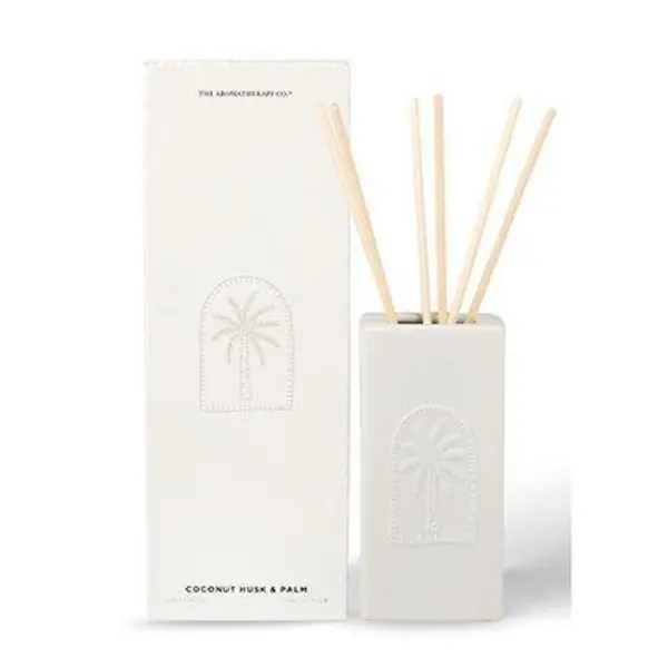 The Aromatherapy Company Sunset 150ml Diffuser - Coconut Husk & Palm White