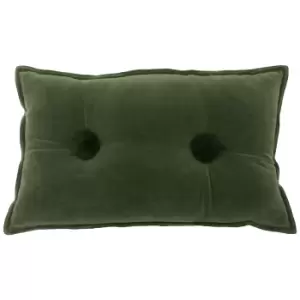 Bobble Velvet Cushion Sage Green