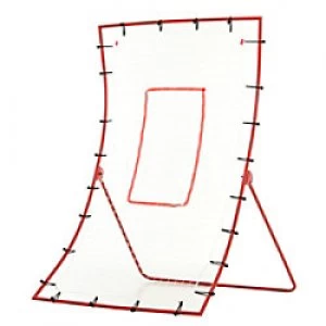 HOMCOM Steel Frame Adjustable 5-Angle Rebounder Goal Red/White