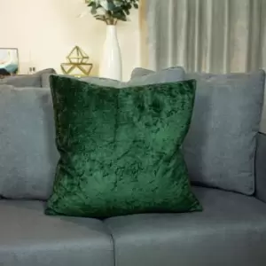 Ashley Wilde Kassaro Crushed Velvet Cushion Cover, Forest, 50 x 50 Cm