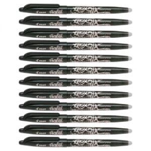 Pilot Frixion Rollerball Pen - Black (12 Pack)