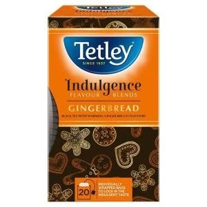 Tetley Indulgence Teabags String and Tag Gingerbread 20 Bags 4000A