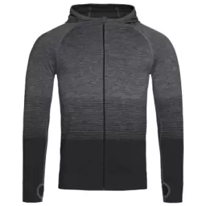 Stedman Mens Active Seamless Raglan Jacket (XL) (Dark Grey Transition)