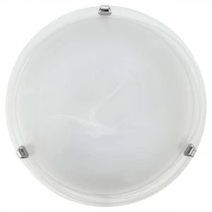 EGLO ES/E27 Decorative Wall Light White Alabaster Glass Diffuser - 7186