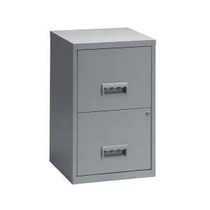 Pierre Henry A4 Maxi Filing Cabinet Steel Lockable 2 Drawers Grey