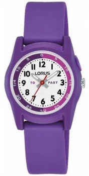 Lorus Lorus Kids Time Teacher With Purple Silicone Strap Watch