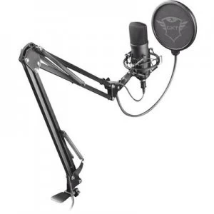 Trust GXT 252+ Emita Plus PC microphone Black Corded incl. stand, incl. clip