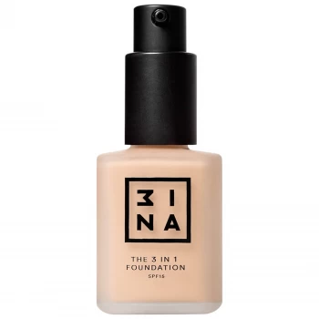 3INA Makeup 3-In-1 Foundation 30ml (Various Shades) - Brown