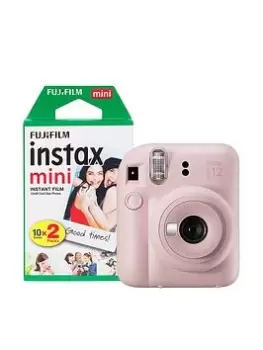Fujifilm Instax Mini 12 Instant Camera With 20 Shot Film Pack - Blossom Pink