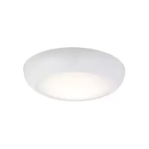 Saxby Forca - Integrated LED Outdoor Emergency Flush Light Gloss White, Opal IP65