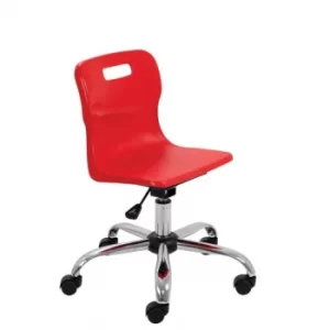 TC Office Titan Swivel Junior Chair with Castors, Red