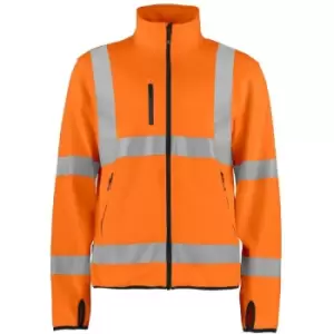 Projob Mens Light High-Vis Soft Shell Jacket (L) (Orange/Black) - Orange/Black