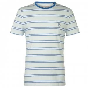Original Penguin Rugby Stripe T Shirt - Blue 455