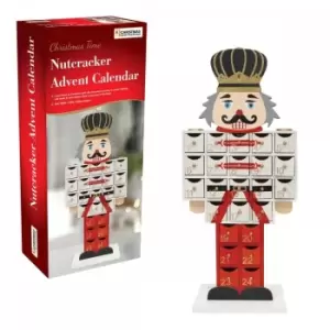 White & Red Wooden Nutcracker Advent Calendar - TJ Hughes