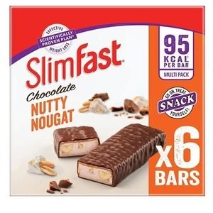 SlimFast Choc Nutty Nougat Snack Bars Multipack