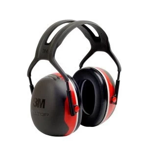 3M PELTOR X3A Headband Ear Defender Headset SNR33 Black Red