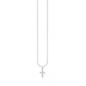 Silver Cross Necklace 45cm KE2069-051-14-L45v